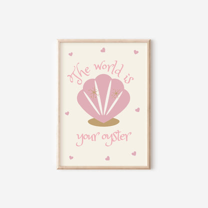 The world is your oyster wall prints for childrens bedroom, nursery or playroom