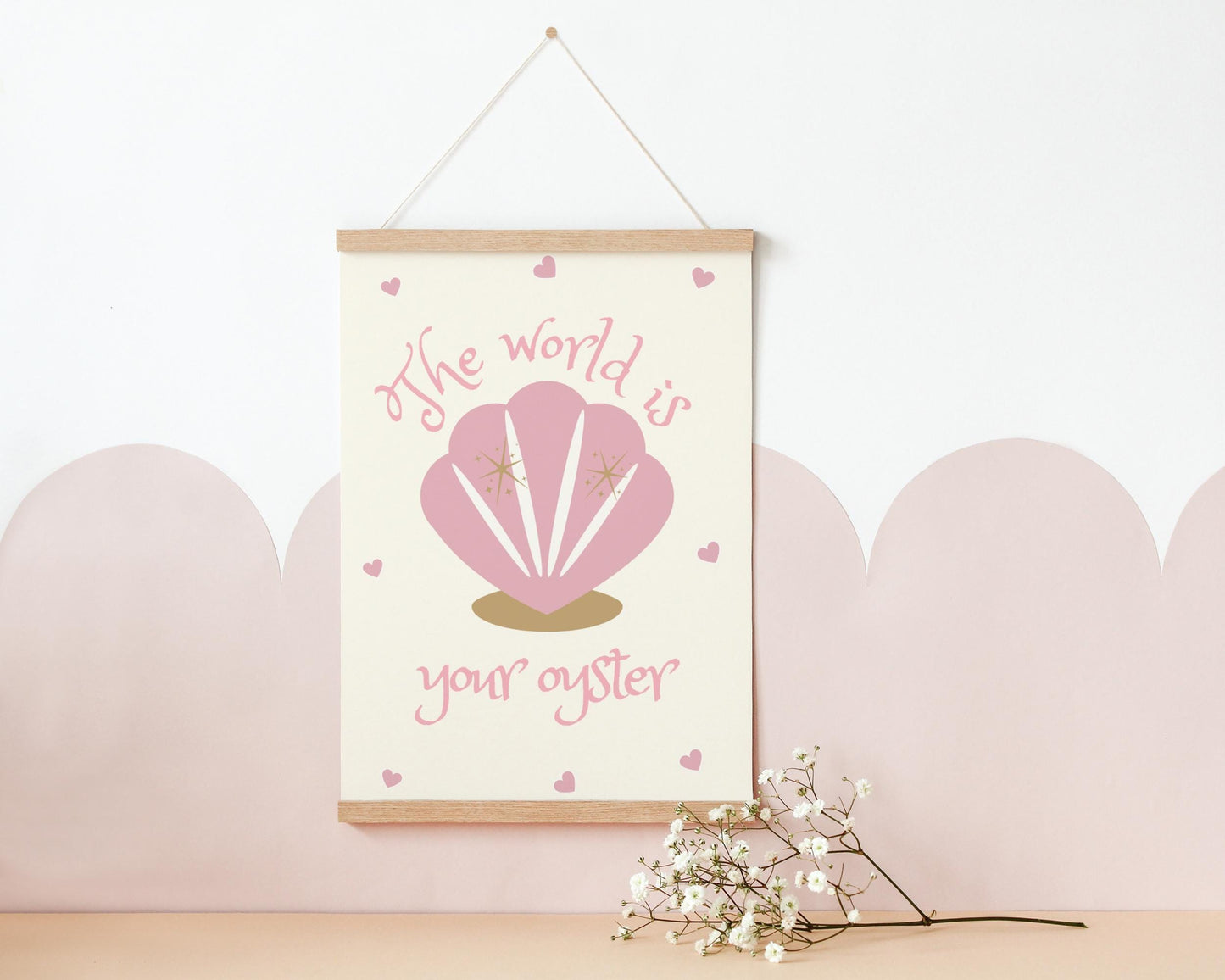 The world is your oyster wall prints for childrens bedroom, nursery or playroom