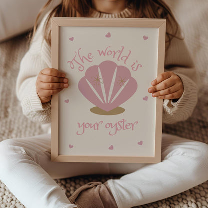 The world is your oyster wall prints for childrens bedroom, nursery or playroom