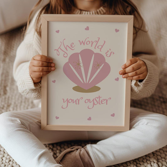The world is your oyster wall prints for childrens bedroom, nursery or playroom
