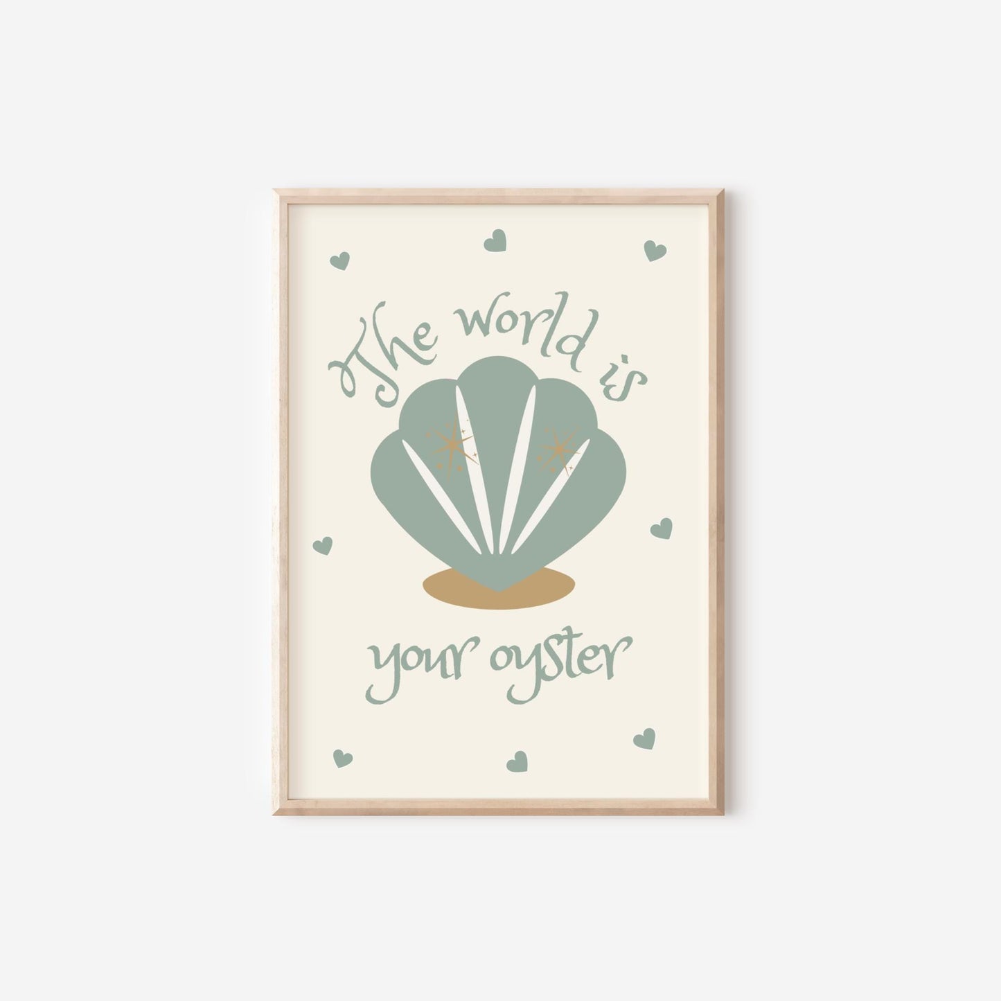 The world is your oyster wall prints for childrens bedroom, nursery or playroom