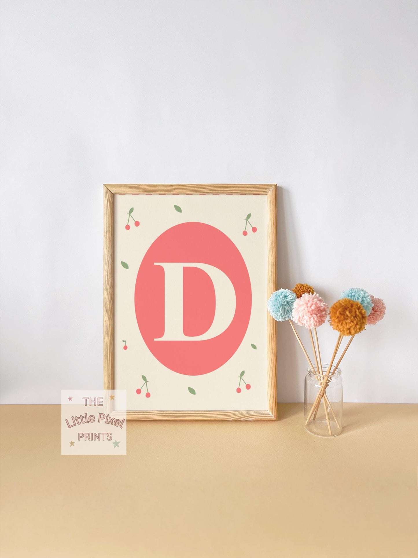Personalized Cherry Print Set: "You Can Be Anything" - Nursery Decor