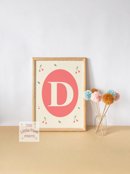 Personalized Cherry Print Set: "You Can Be Anything" - Nursery Decor