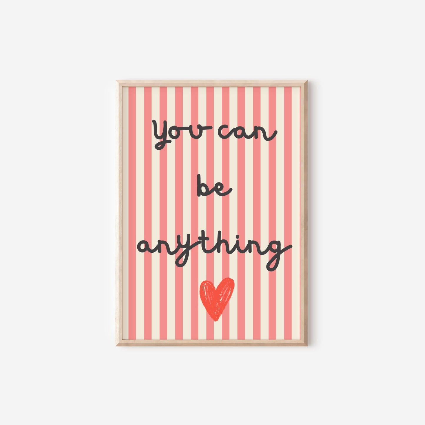 Personalized Cherry Print Set: "You Can Be Anything" - Nursery Decor