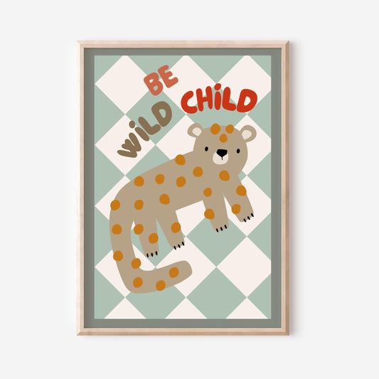 Scandi Leopard Wall Print: Boho Animal Art for Nursery
