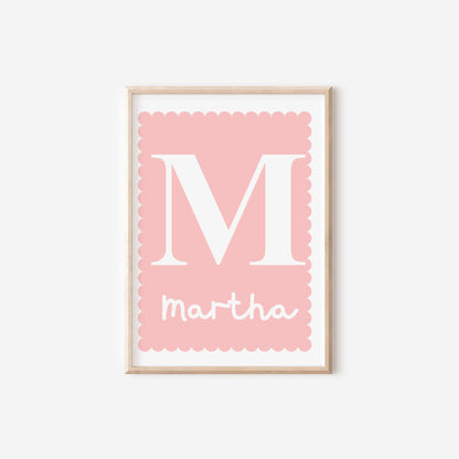 Personalised Floral Butterfly Girl's Nursery Prints: Bedroom Playroom Decor
