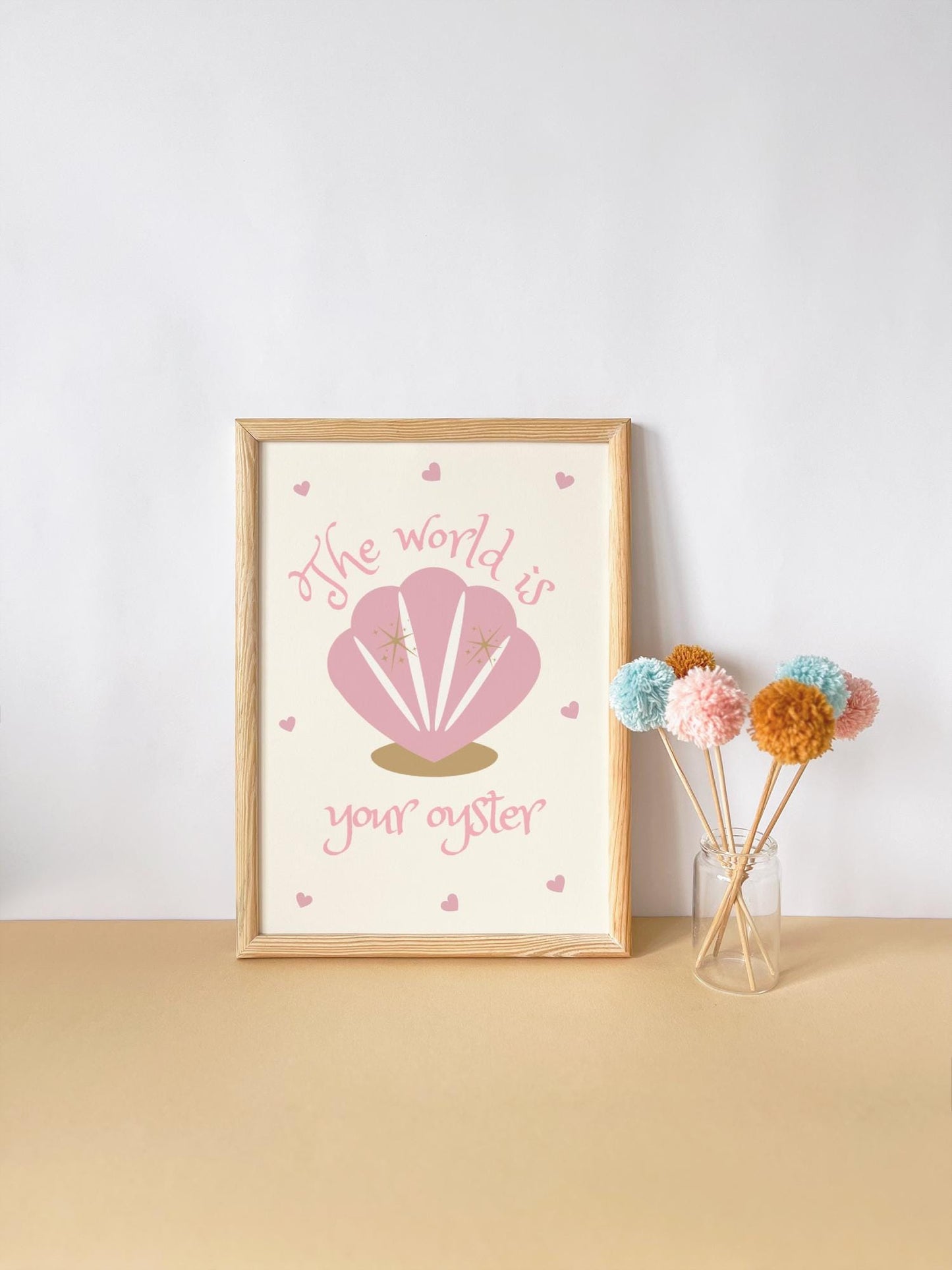 The world is your oyster wall prints for childrens bedroom, nursery or playroom