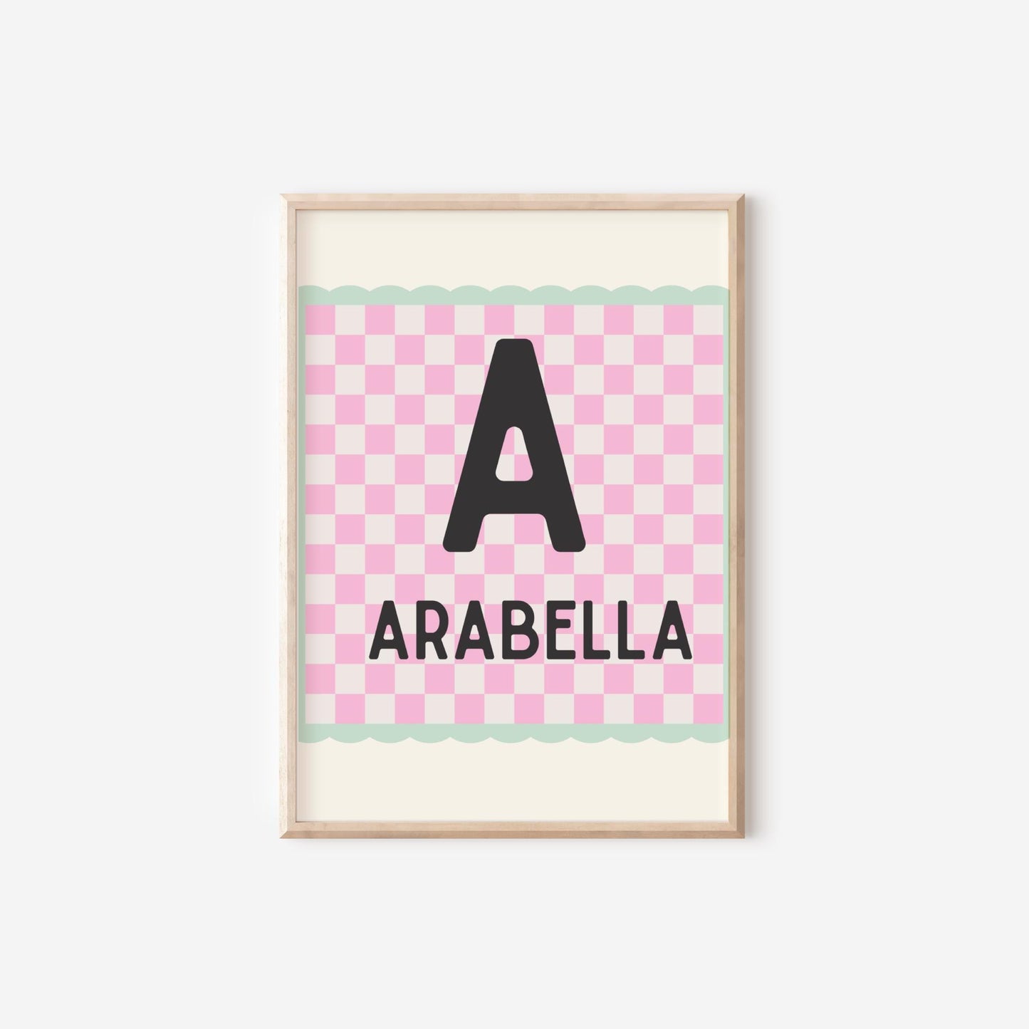 Good vibes girls bubble tea reto personalised name print set for a childrens bedroom