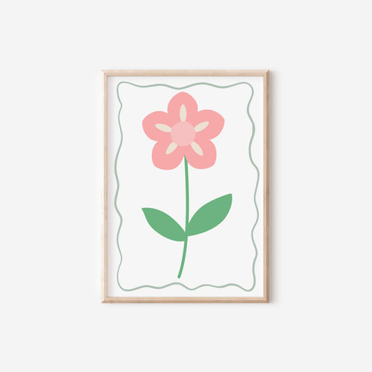 Personalised Floral Butterfly Girl's Nursery Prints: Bedroom Playroom Decor