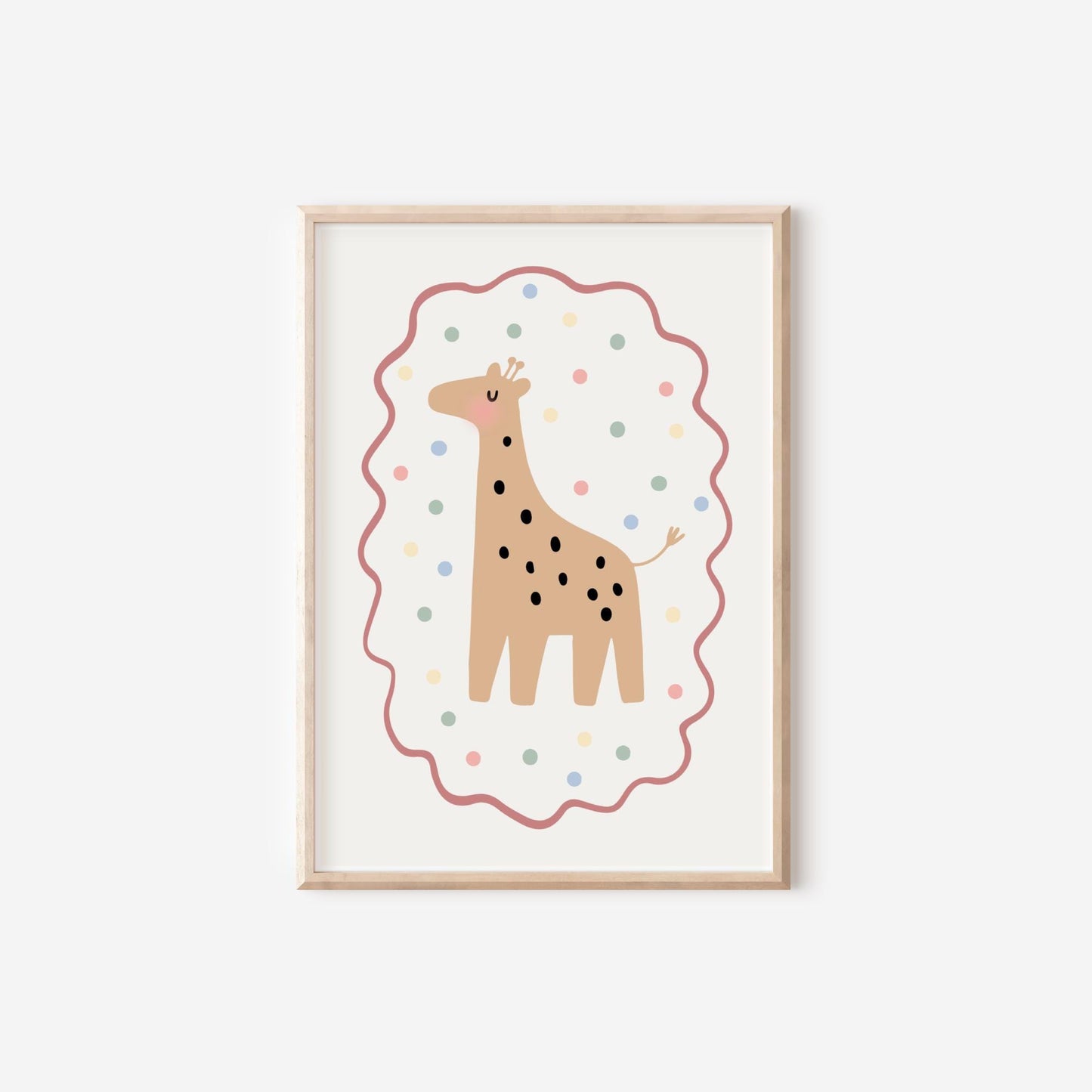 Neutral giraffe/safari print for childrens bedroon or nursery or playroom