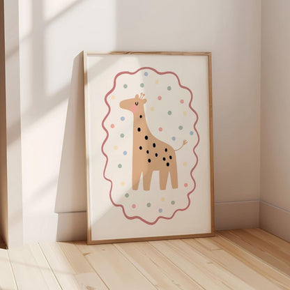Neutral giraffe/safari print for childrens bedroon or nursery or playroom