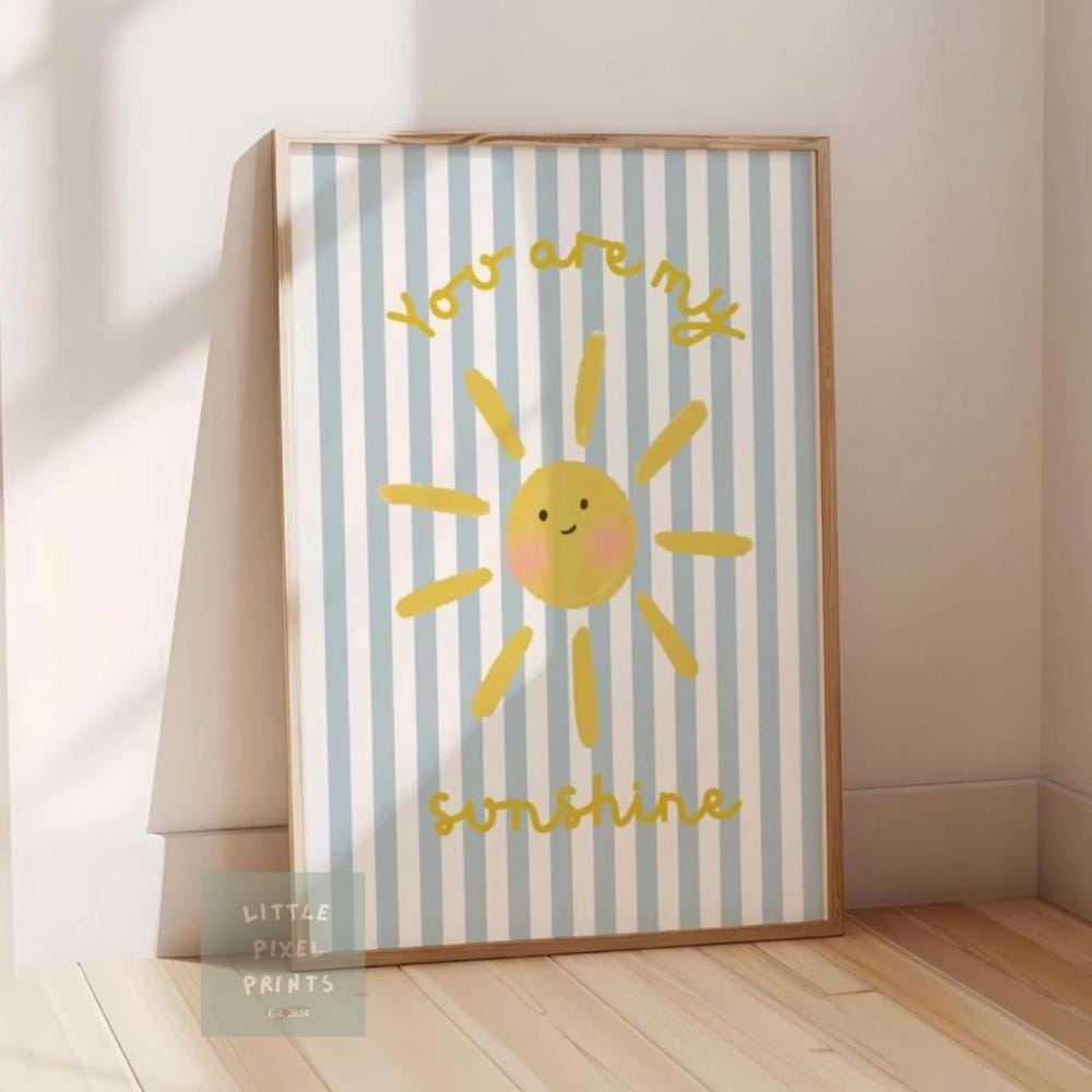 You Are My Sunshine Print: Scandi Nursery Wall Art