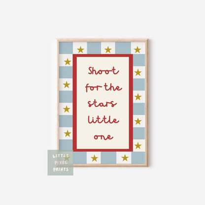 Personalised "long live boyhood" stars and moon print set for bedroom or nursery