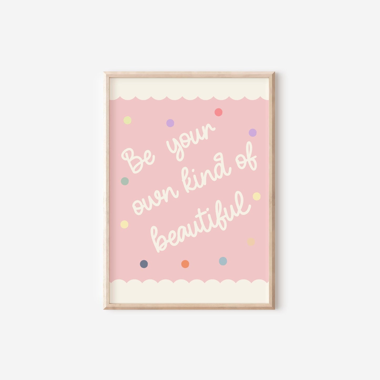 Personalised Girls' Affirmation Print Set: Tulip Nursery Decor