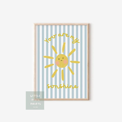 You Are My Sunshine Print: Scandi Nursery Wall Art