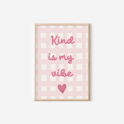 girls pink themed affirmation personalised wall print set for bedroom or nursery