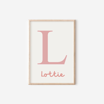 Set of 3 floral personalised sister sibling wall prints for bedroom or nursery
