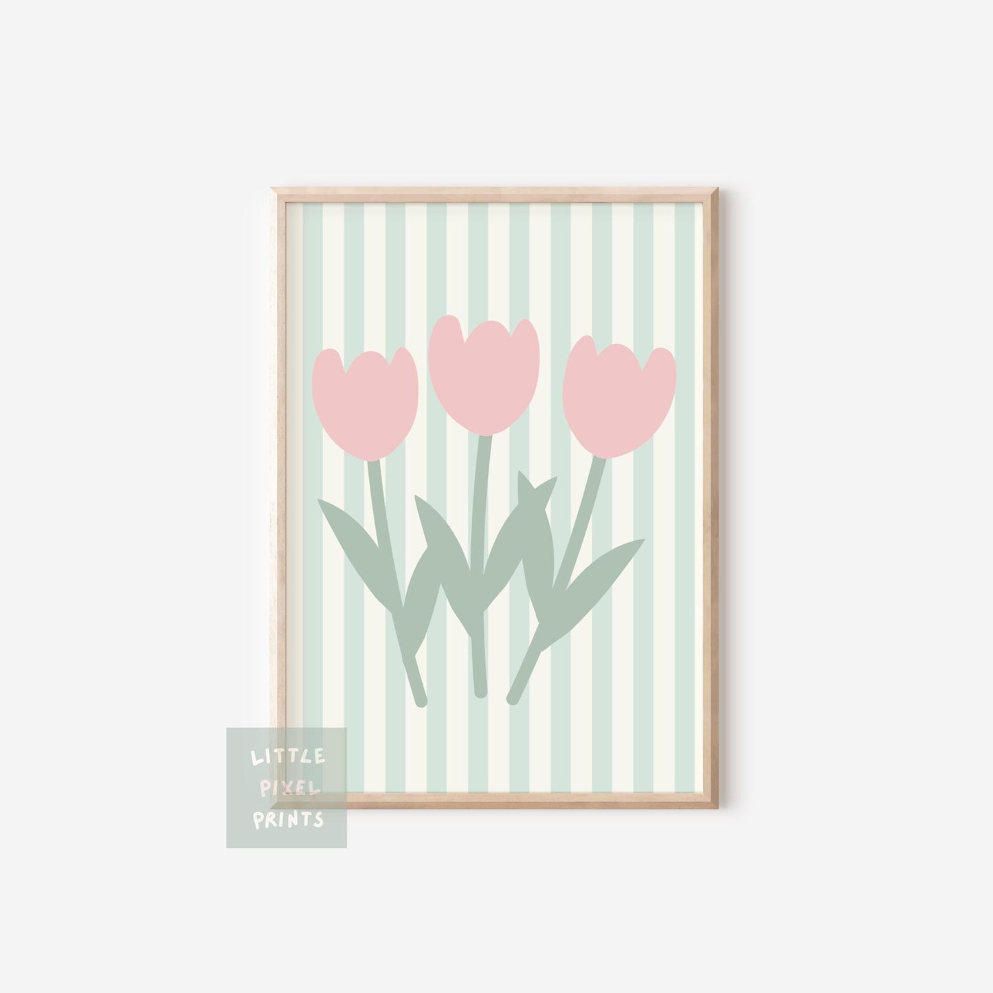 girls floral personalised affirmation gallery wall print set for bedroom or nursery