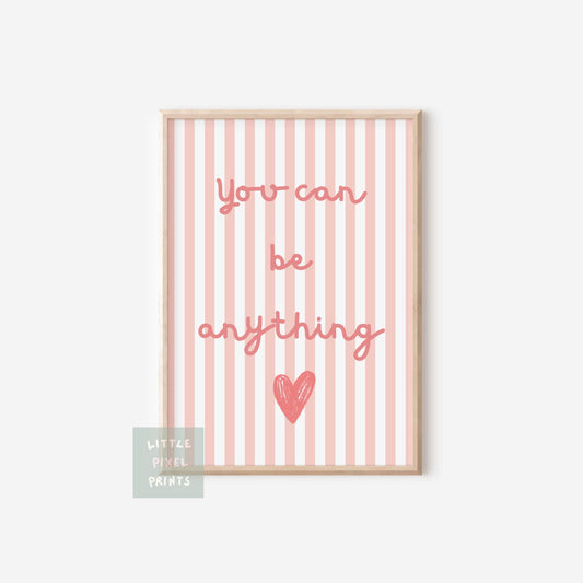 girls floral personalised affirmation gallery wall print set for bedroom or nursery