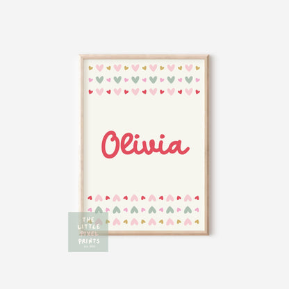 girls personalised bright positive affirmation wall print set gallery for bedroom or nursery