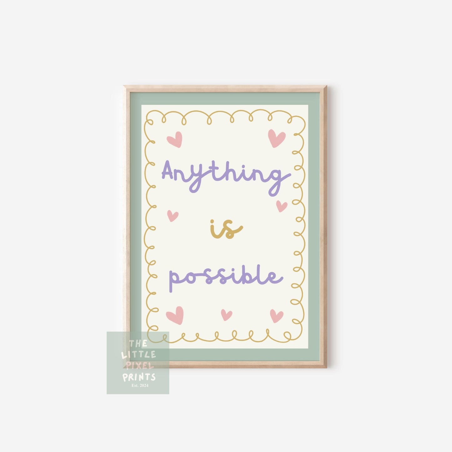 girls personalised bright positive affirmation wall print set gallery for bedroom or nursery