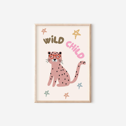 personalised scandi style childrens wall print set with pink for bedroom, nursery or playroom
