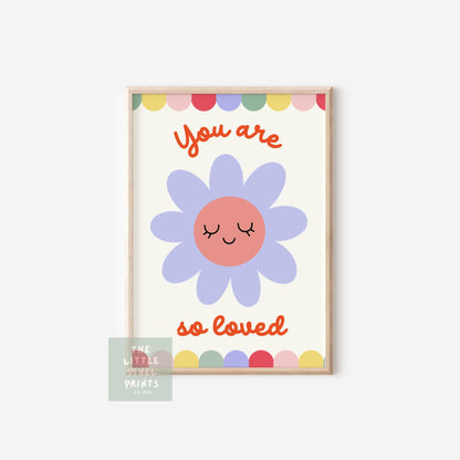 girls personalised bright positive affirmation wall print set gallery for bedroom or nursery