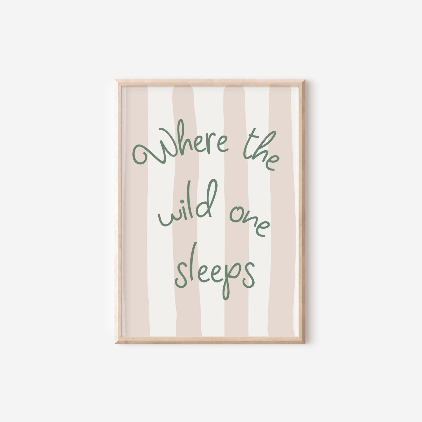 childrens scandi themed "wild child" wall print set for bedroom or nursery