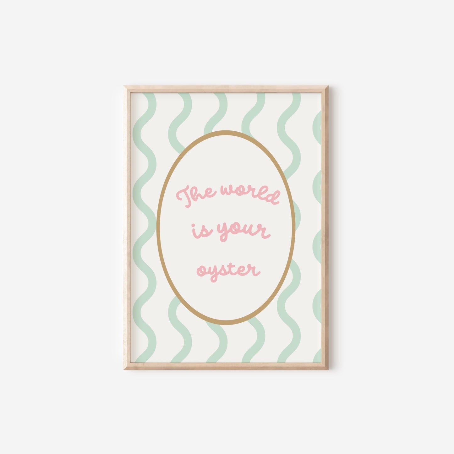 ocean mermaid and shells themed prints for girls nursery, bedroom or playroom