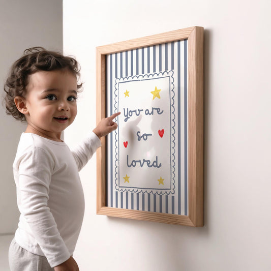 You Are So Loved nursery quote wall print, Toddler Bedroom, Playroom Prints For Kids, Kids Quotes Prints