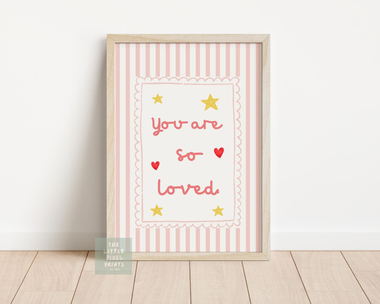 You Are So Loved nursery quote wall print, Toddler Bedroom, Playroom Prints For Kids, Kids Quotes Prints