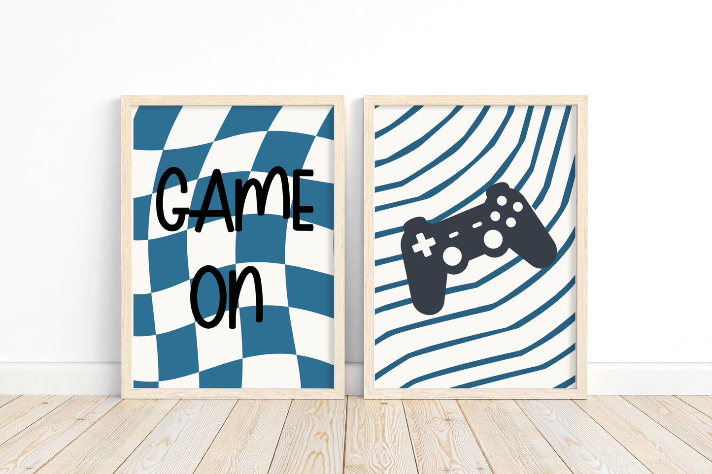 boys game on gamer print set for childrens bedroom