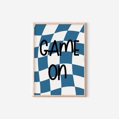 boys game on gamer print set for childrens bedroom