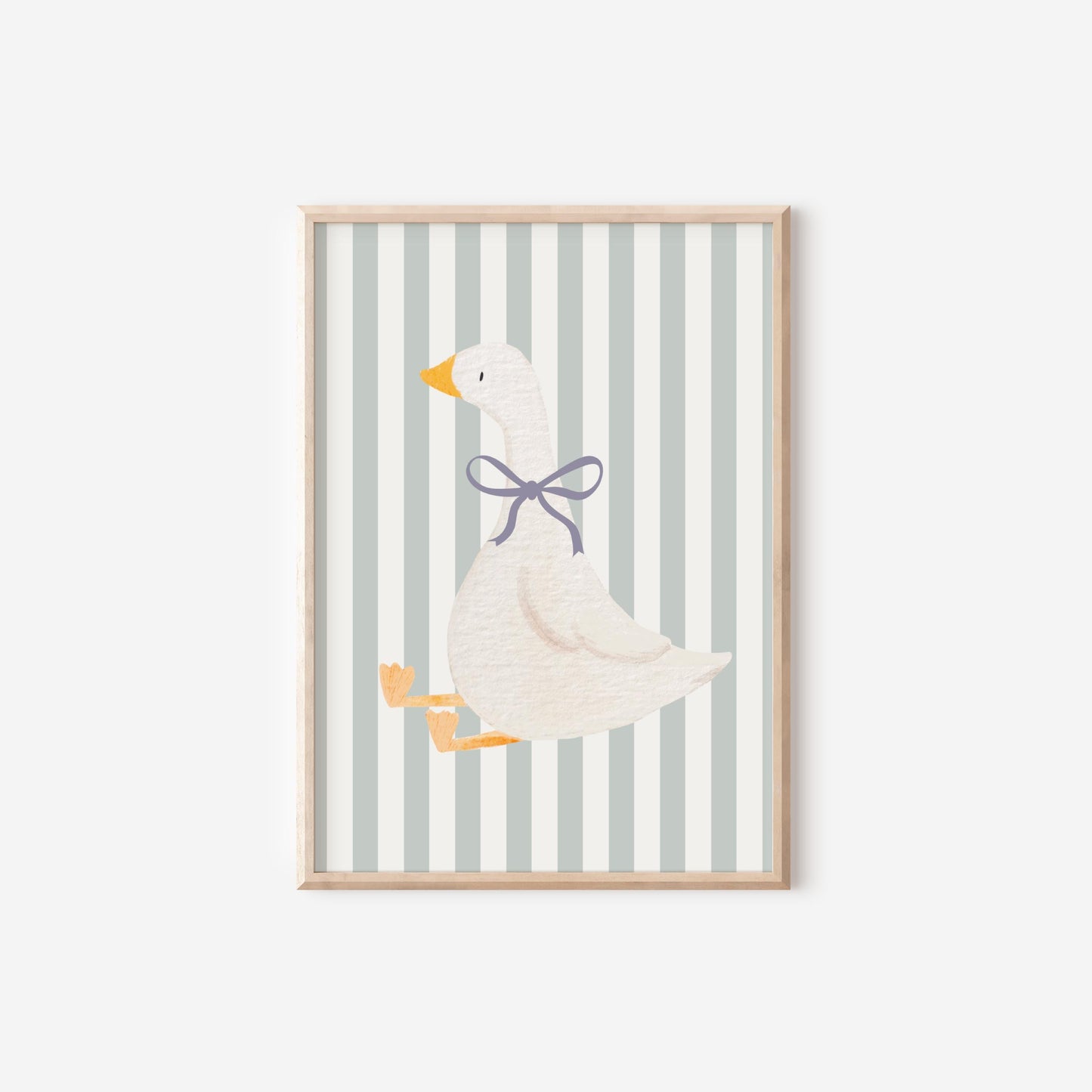 whimiscal goose wall print for girls nursery, bedroom or playroom