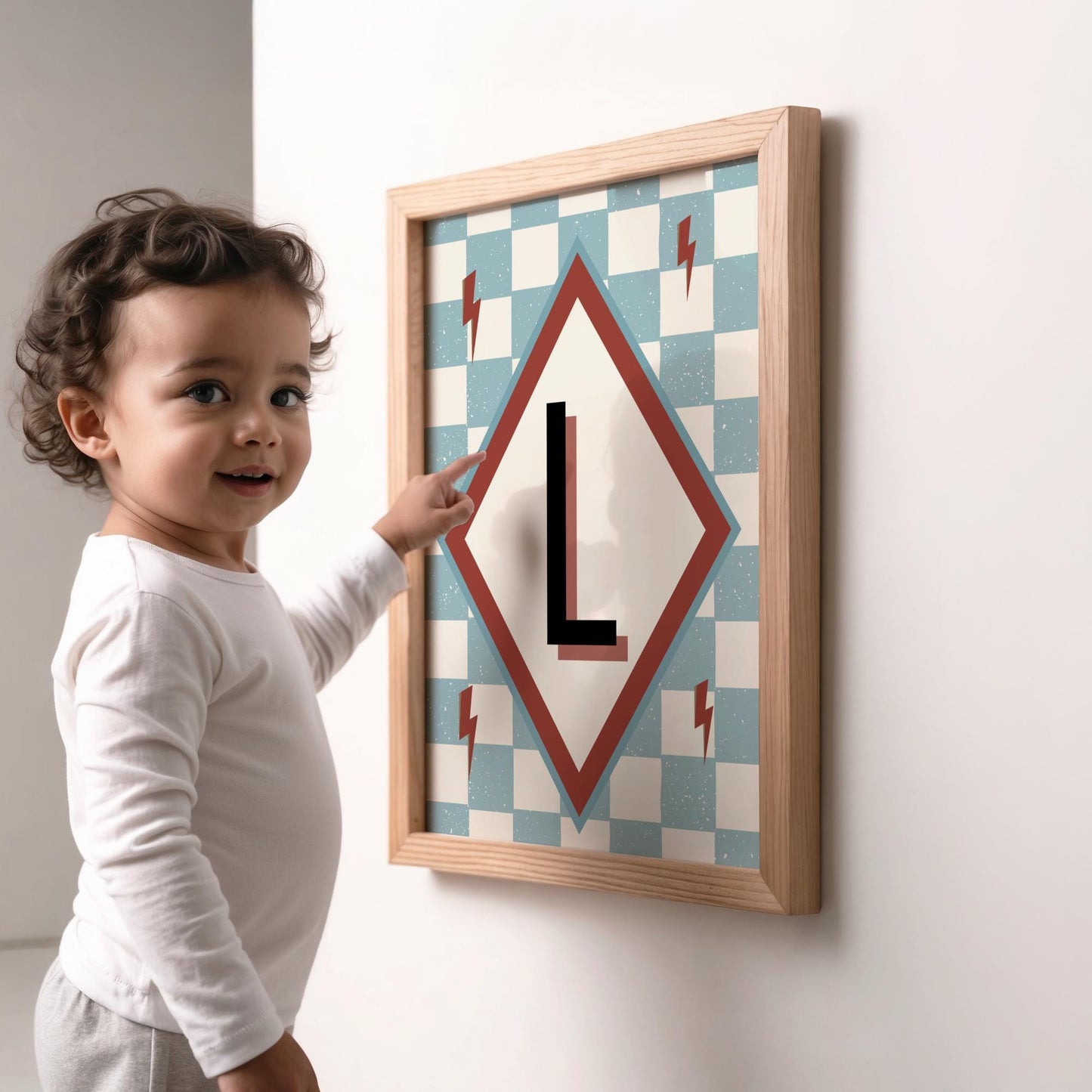 Retro Initial Letter Print Set, Long Live Brotherhood Art, Custom Dorm Decor