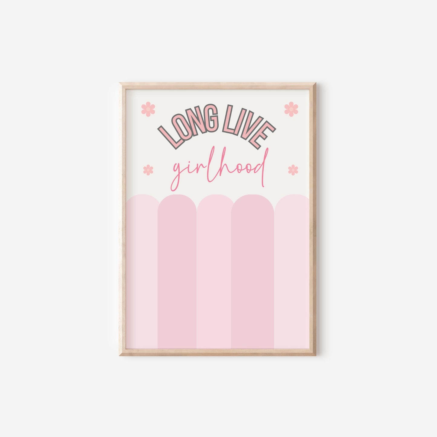girls affirmation personalised wall print set for bedroom or nursery or playroom