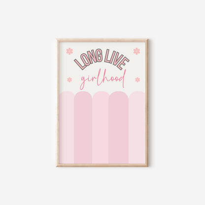 girls affirmation personalised wall print set for bedroom or nursery or playroom