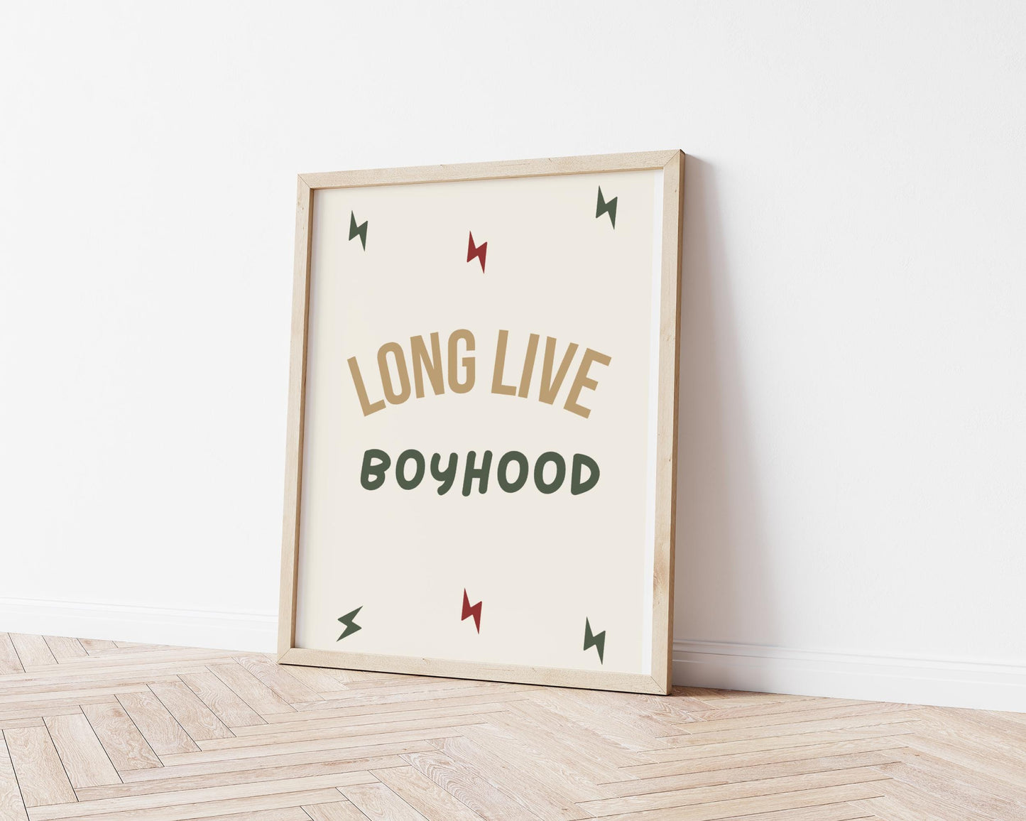 Long Live Boyhood wall print for for boys bedroom or nursery