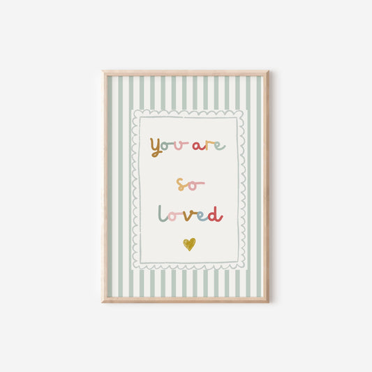 girls floral affirmation personalised wall print set for bedroom or nursery or playroom