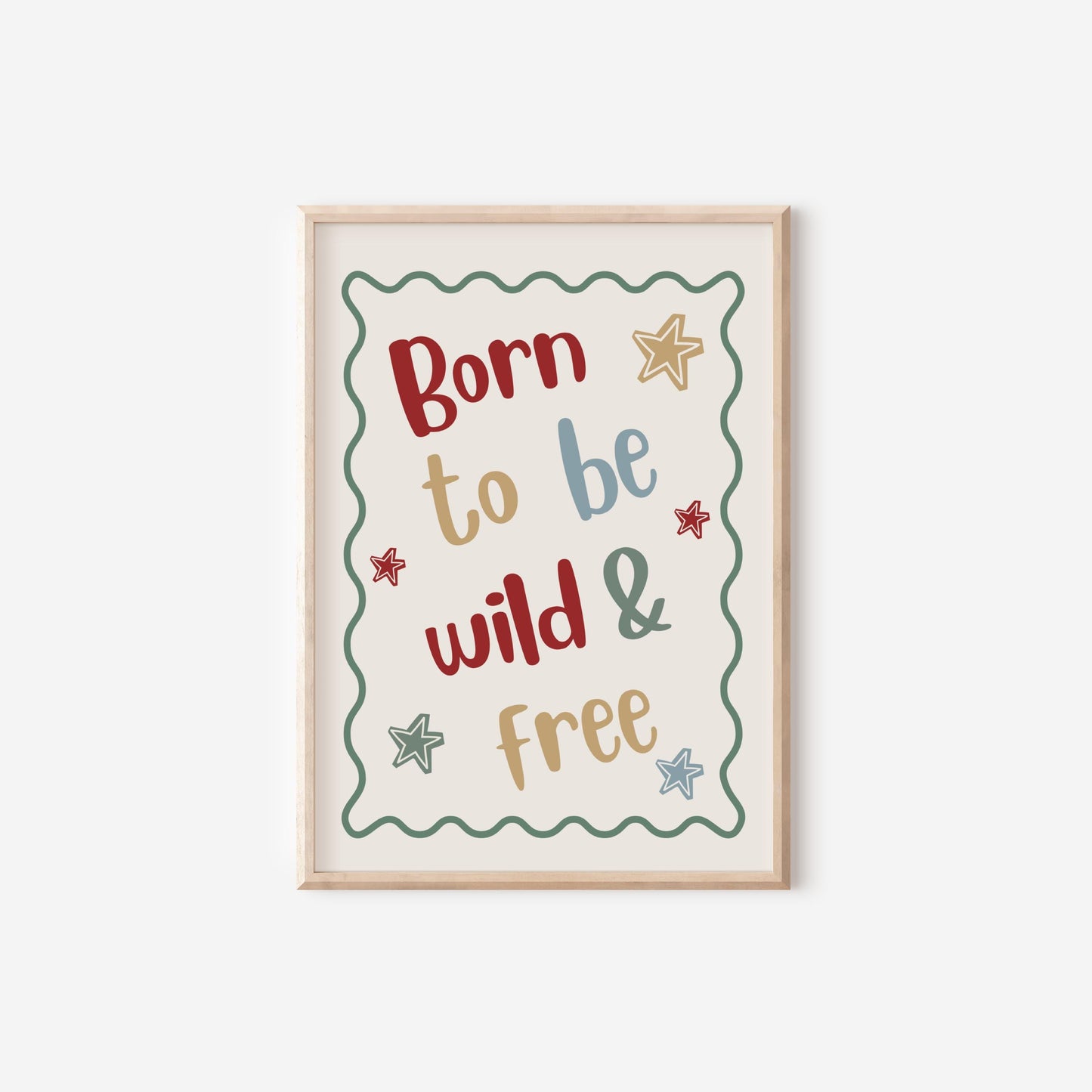 personalised neutral scandi style childrens wall print set for bedroom, nursery or playroom