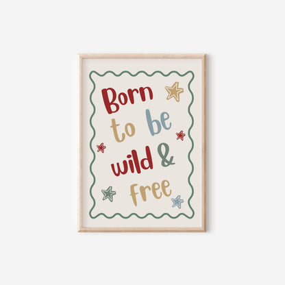 personalised neutral scandi style childrens wall print set for bedroom, nursery or playroom