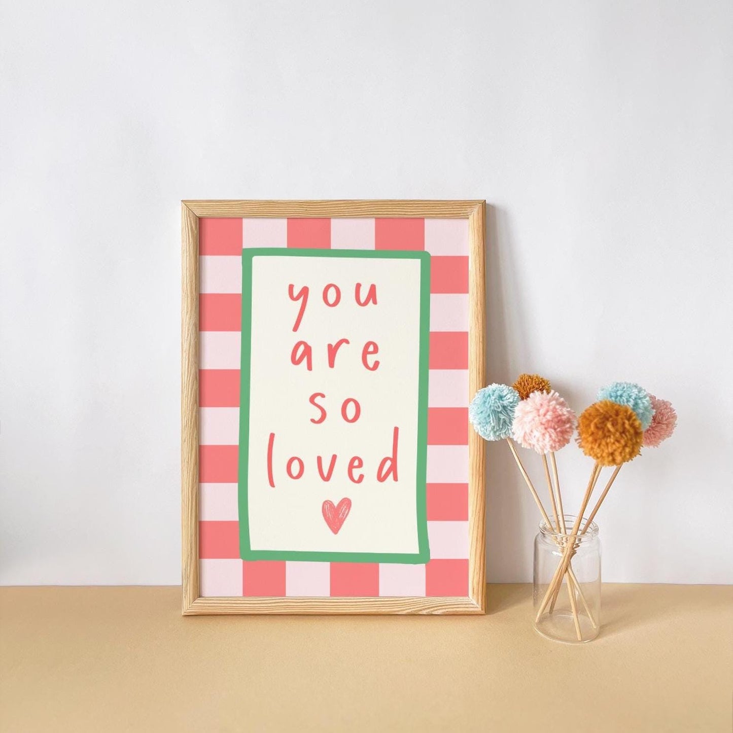 you are so loved girls wall print,  nursery decor, Cute Quote Illustration,  Nursery Decor Inspiration, Scandi poster