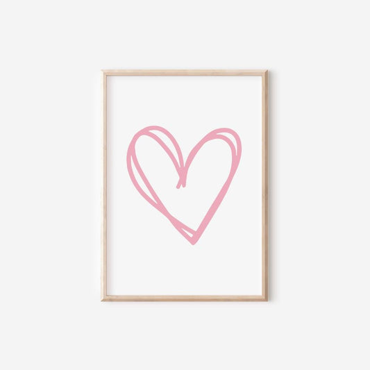 girls gallery set of affirmation wall prints, cherry, heart and star prints for nursery or bedroom