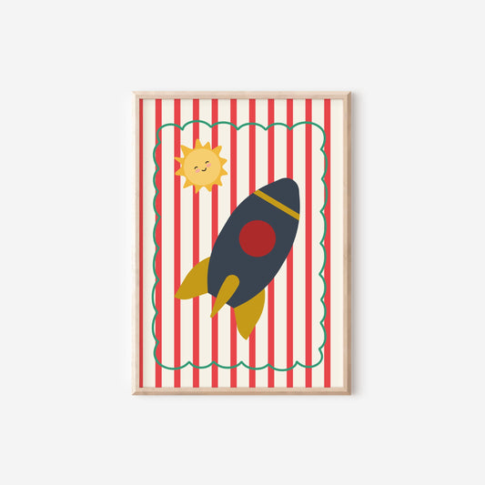 Personalised moon and stars cool kids club Gallery Wall Art for bedroom, nursery or playroom