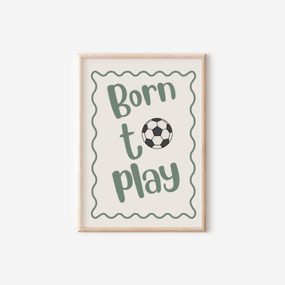 personalised Set of 3 football themed wall Art Prints for bedroom, nursery or playroom